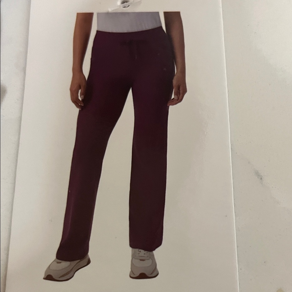 32 Degrees Women's Ribbed Dark Purple Flare Pant Size M